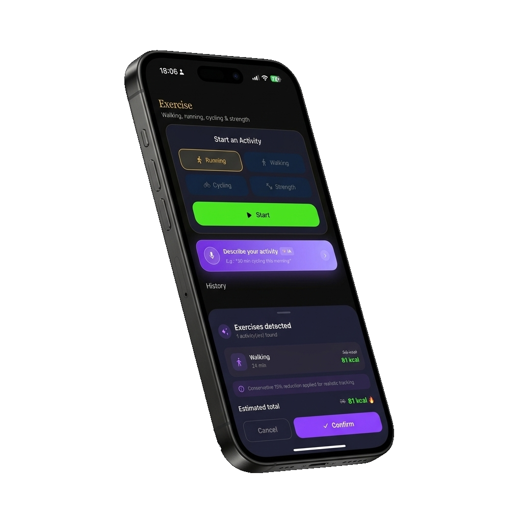 AI Coach CalX - plan repas personnalisé semaine